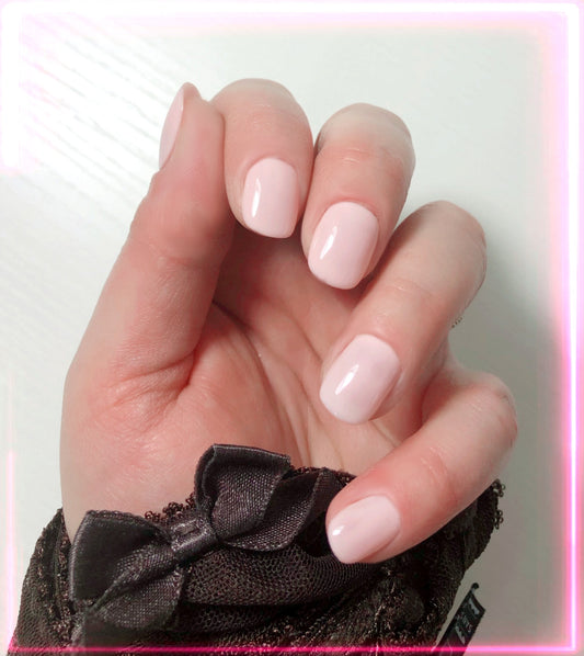 faux ongles nude clair, press on nails nude clear
