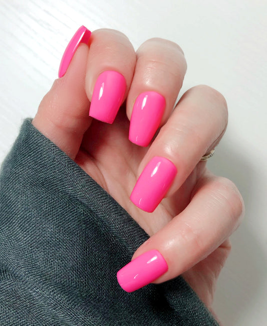 press on nails rose bonbon, pink candy nails