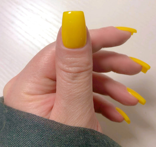 press on nails jaune / yellow