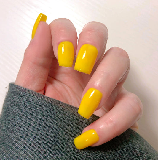 press on nails jaune / yellow