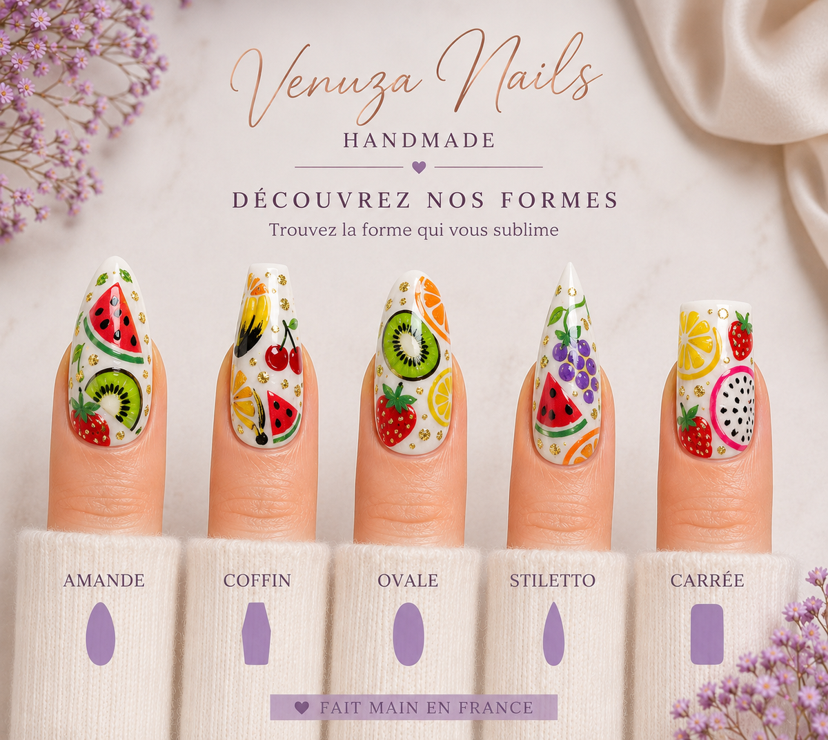 Fruitello - Press On Nails Salade de Fruits Mix - Summer
