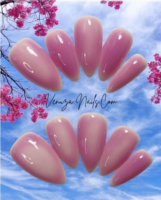 press-on-nails-milky-pink-couleur-unie-sakura