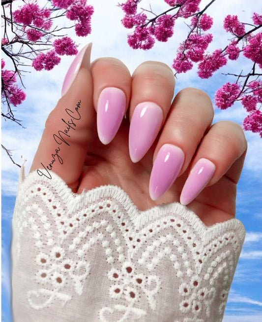 press-on-nails-milky-pink-couleur-unie-sakura
