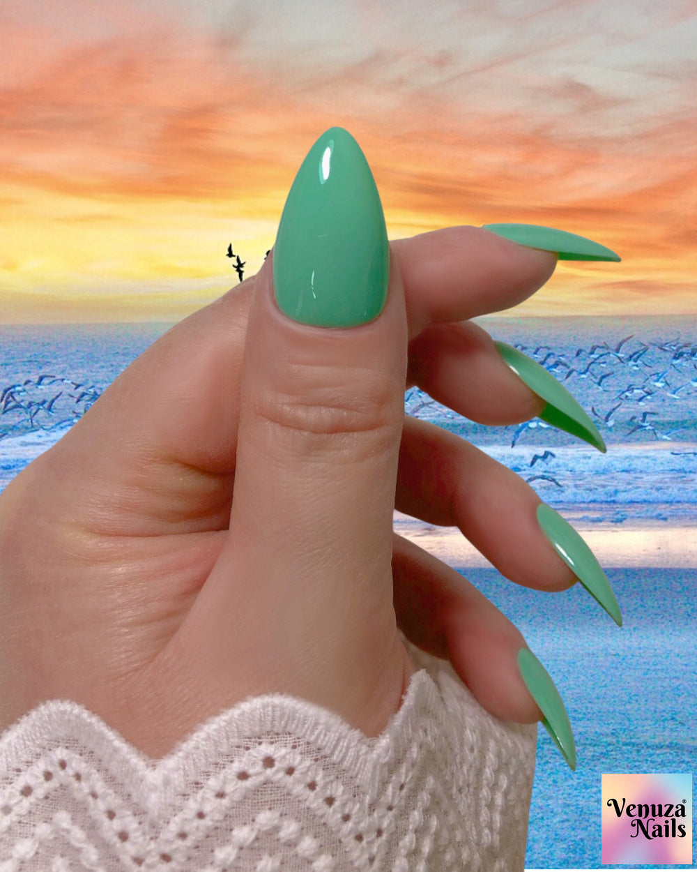 press-on-nails-turquoise-couleur-unie-bora-bora