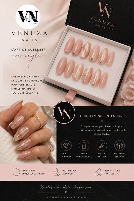 Manucure éphémère mais solide avec les gel pads | Venuza Nails