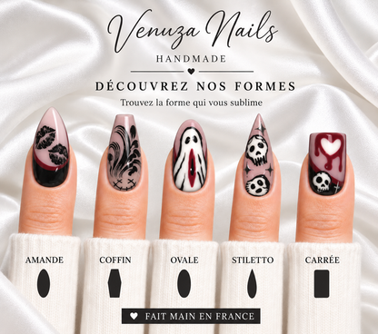 Kiss The Ghost - Press On Nails Gothique Halloween