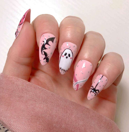 Pink Halloween - Venuza Nails
