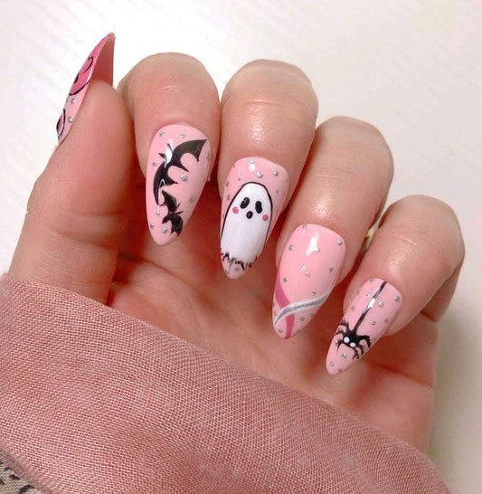 Pink Halloween - Venuza Nails