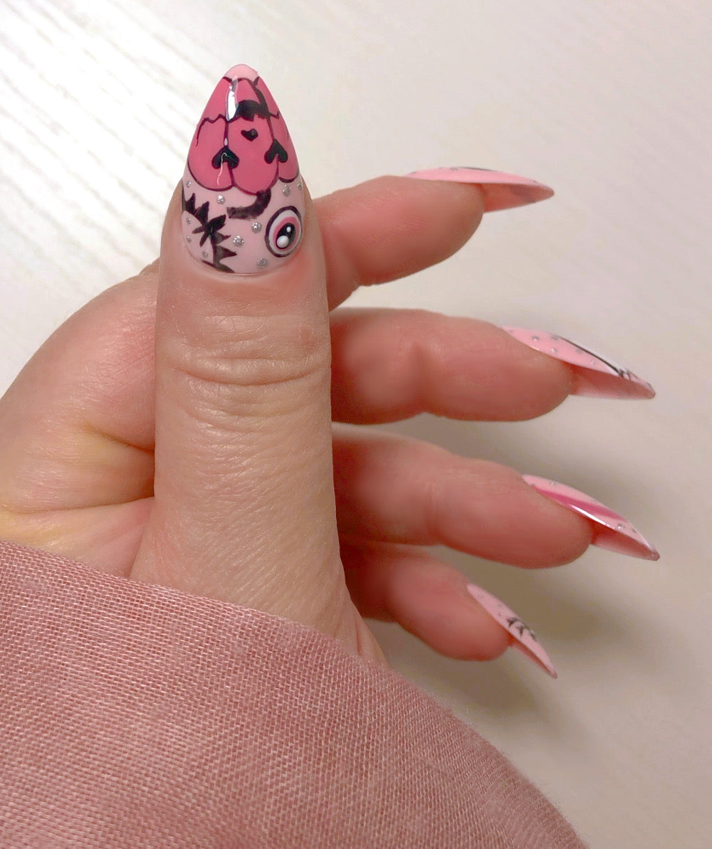 Pink Halloween - Venuza Nails