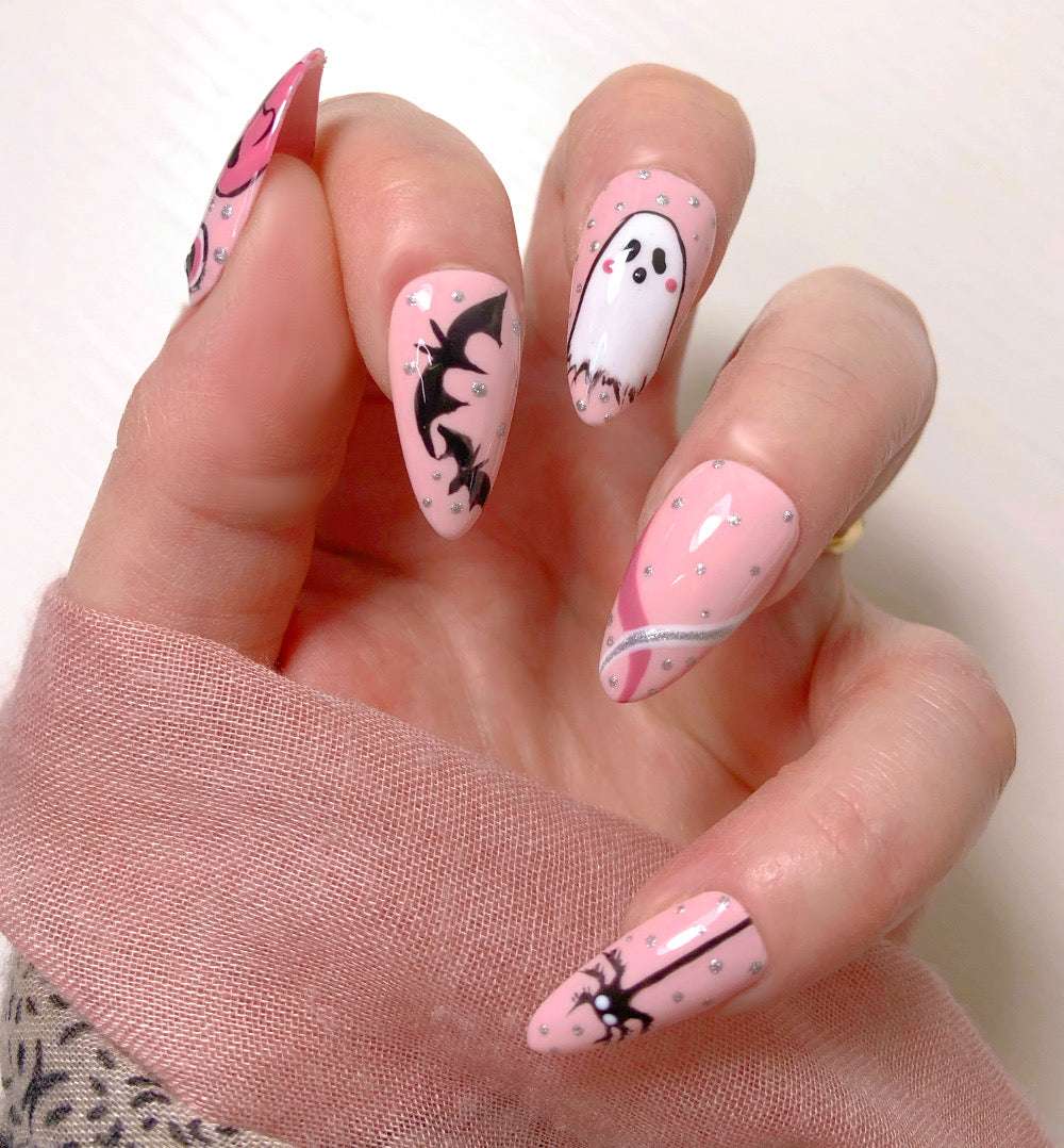 Pink Halloween - Venuza Nails