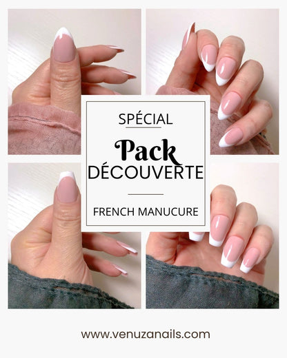 Ongles Press-on - French Manucure Pack découverte (2 kits amande/coffin)