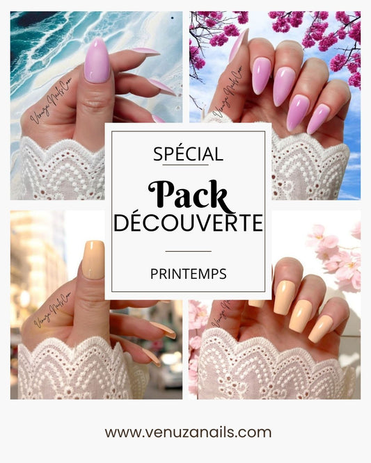 Ongles Press-on - Printemps Pack découverte ( 2 kits couleur unie )