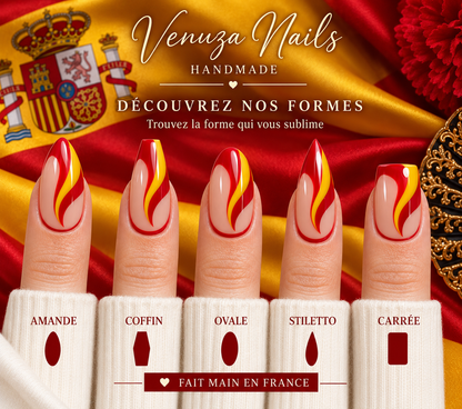 Press on nails Espana disponibles en plusieurs formes et longueurs