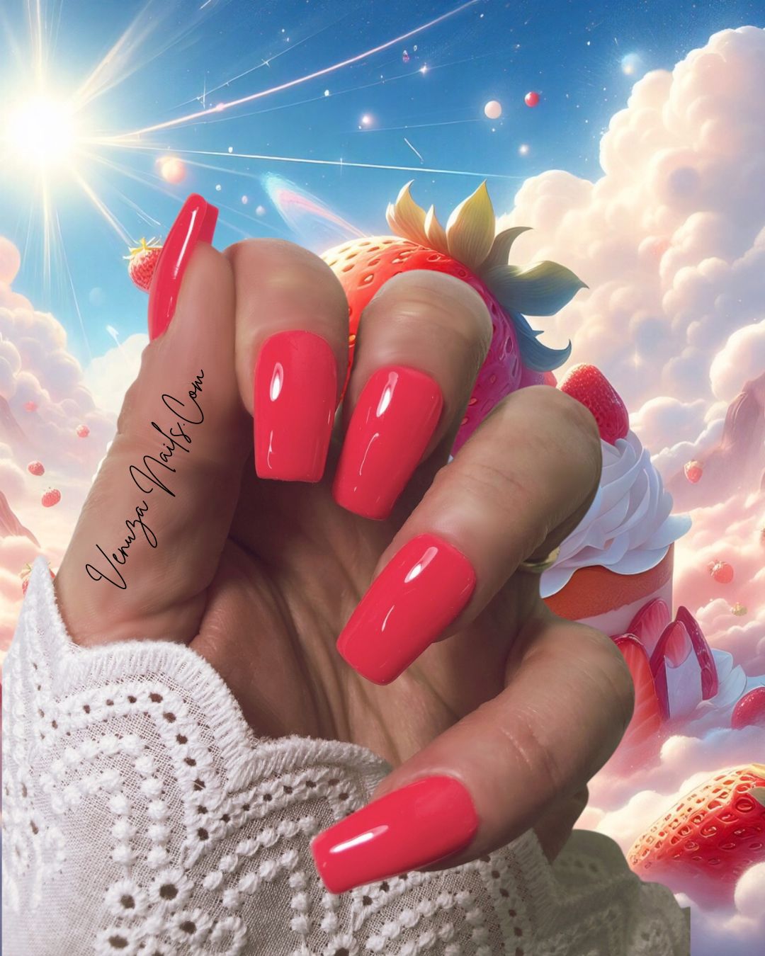 press-on-nails- rose-fluo-flash-pink-couleur-unie