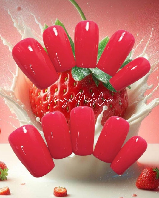 press-on-nails- rose-fluo-flash-pink-couleur-unie