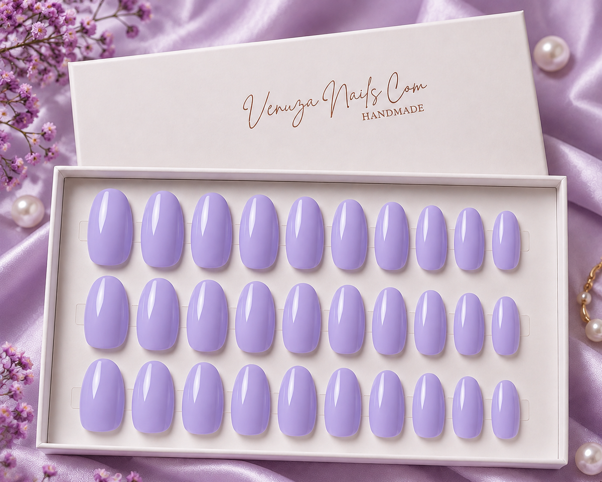 LilaBella – Faux Ongles Lilas Couleur Unie