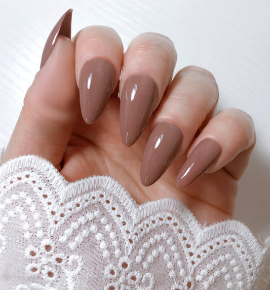 Faux Ongles - Marron Chocolat