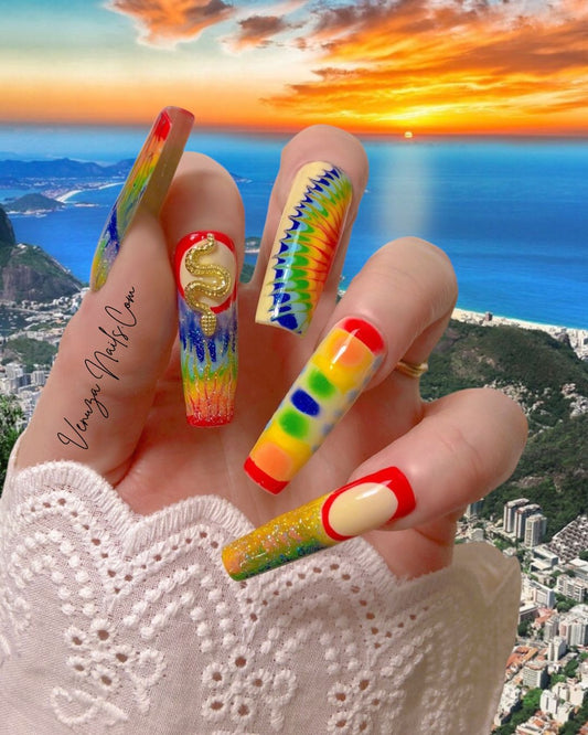 press-on-nails-rainbow-bijoux-serpent-carnaval