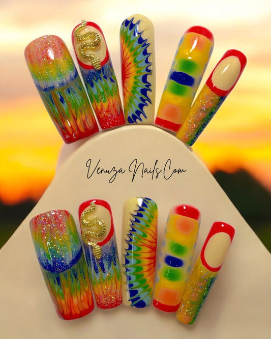 press-on-nails-rainbow-bijoux-serpent-carnaval